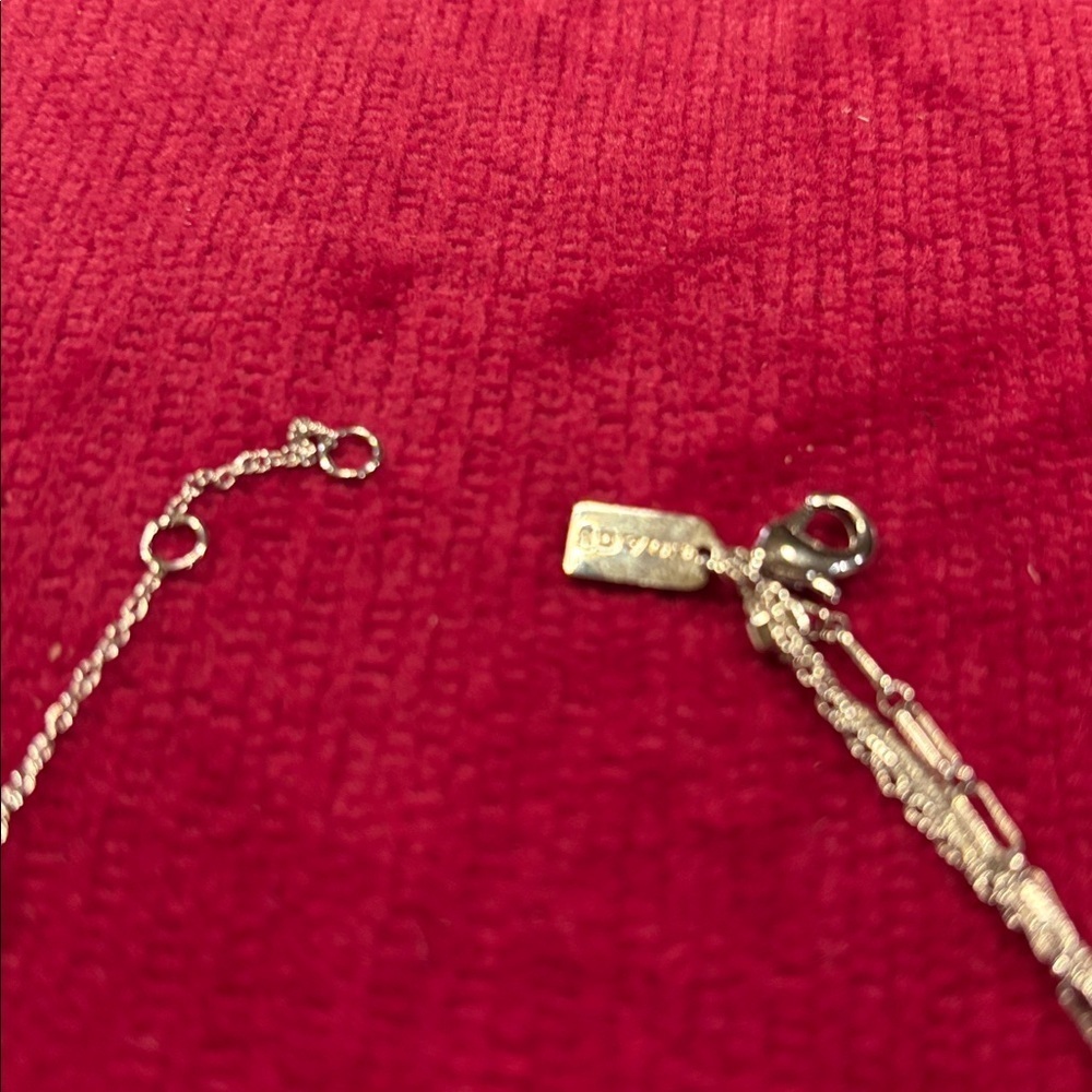 Coach Elegant Silver Layered Necklace - Picture 3 of 3